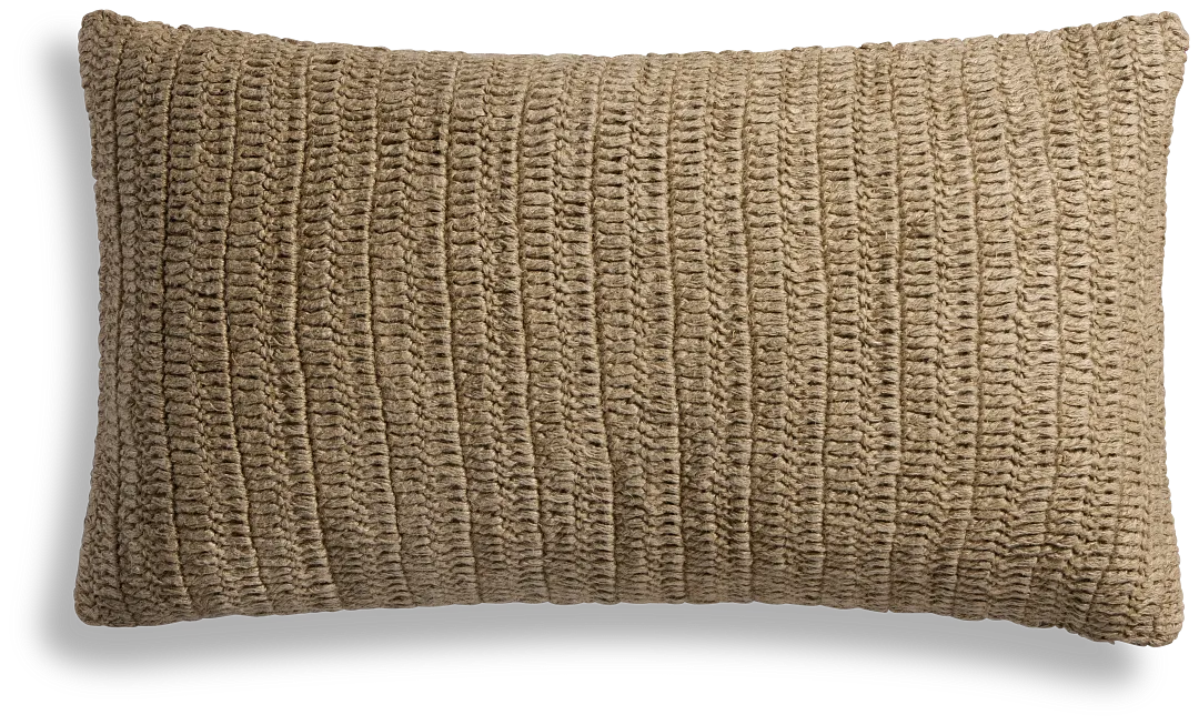Rinar Beige Lumbar Accent Pillow