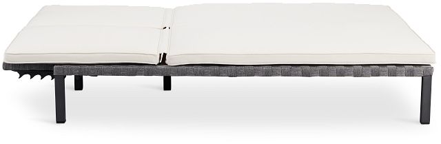 Barbados White Double Cushioned Chaise