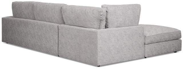 Calista Pewter Fabric Small Left Bumper Sectional