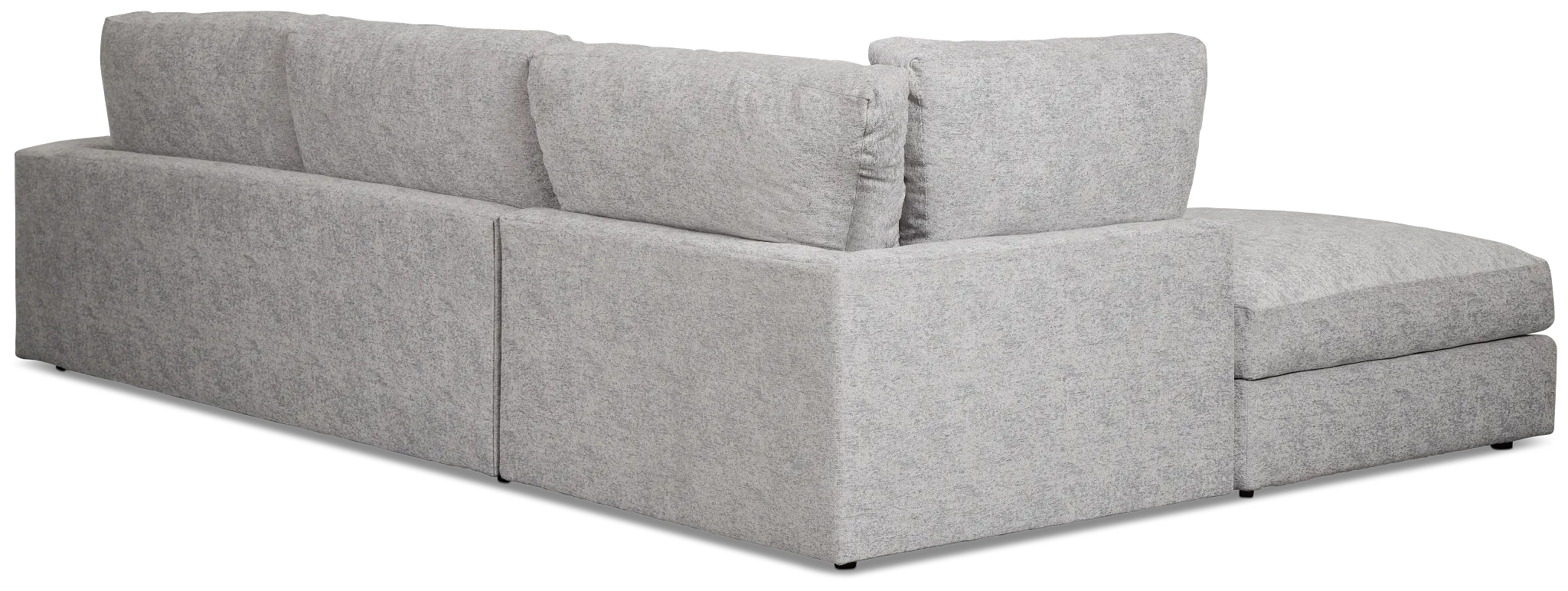 Calista Pewter Fabric Small Left Bumper Sectional