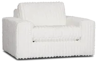 Teddy White Fabric Oversized Chair