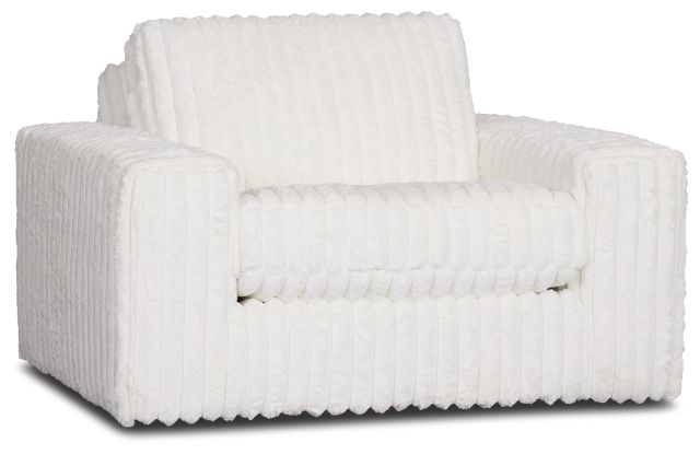 Teddy White Fabric Oversized Chair