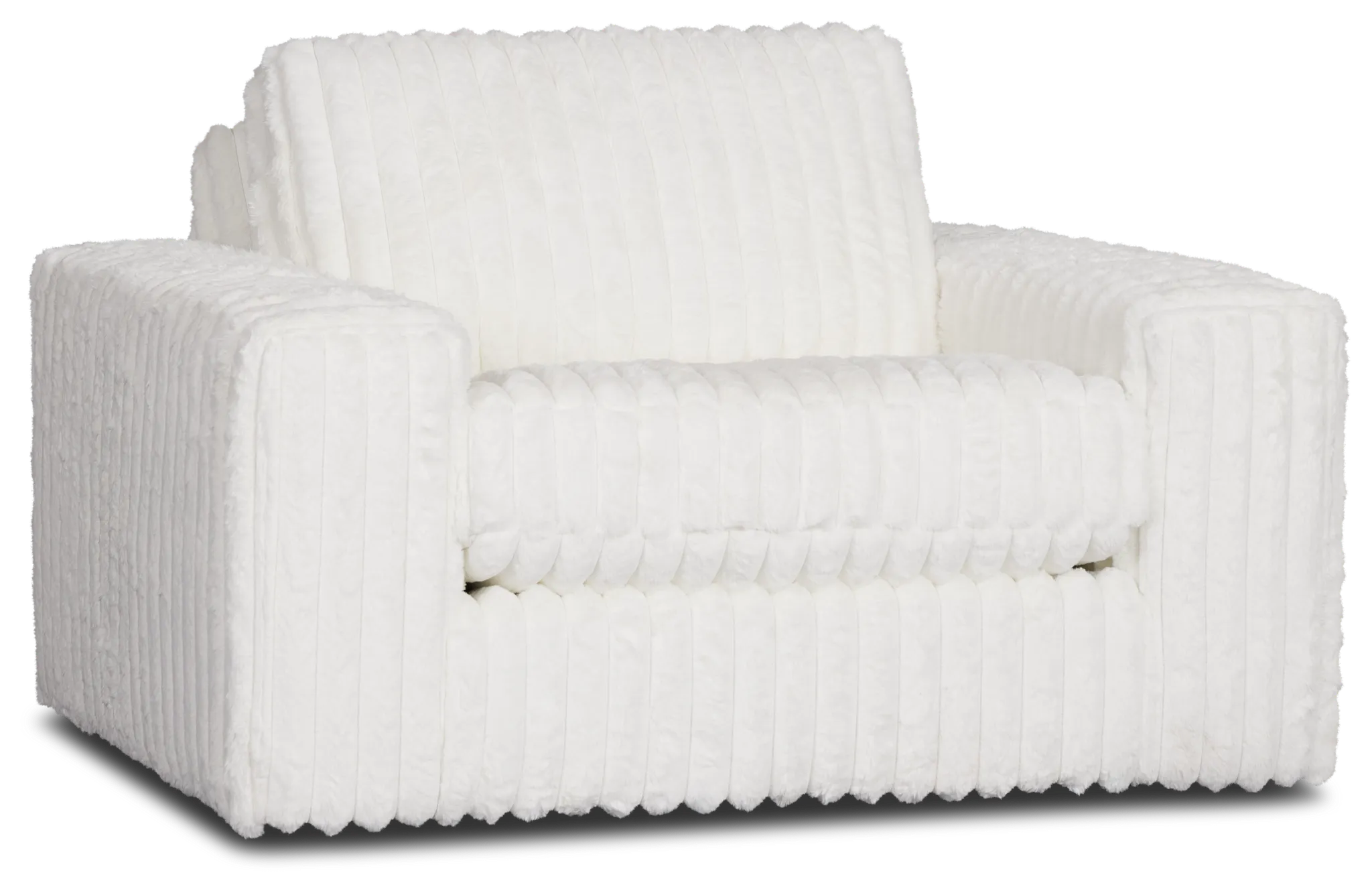 Teddy White Fabric Oversized Chair