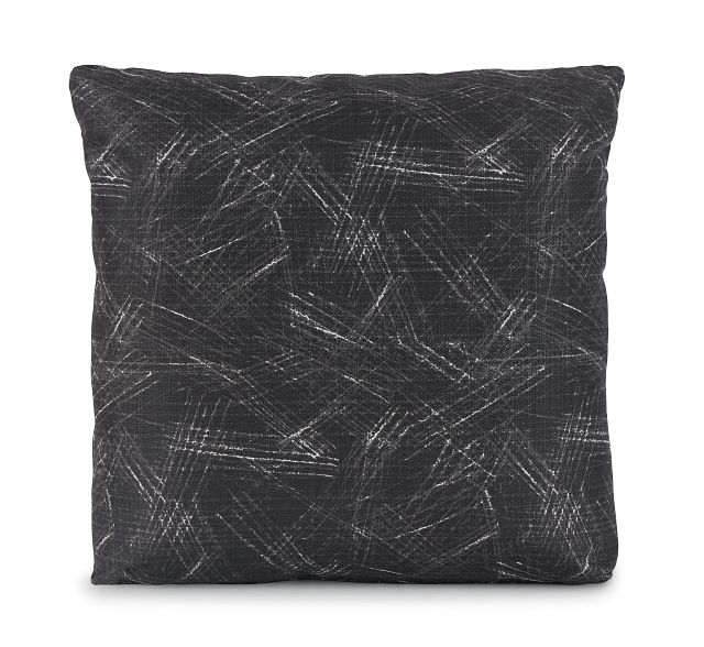 Valletta Black 18" Indoor/outdoor Square Accent Pillow