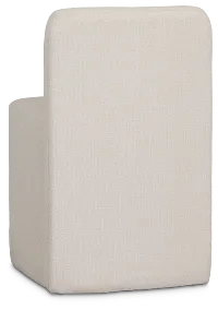 Rex Light Beige Castored Upholstered Side Chair