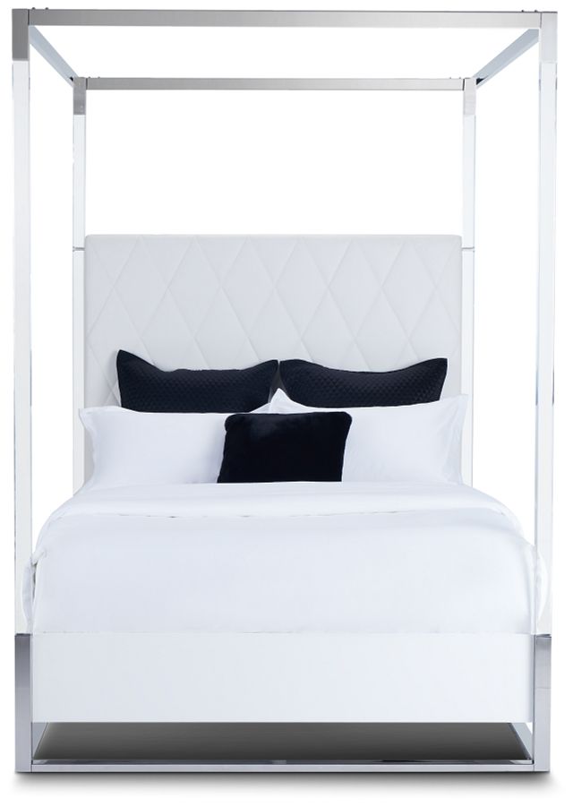 Miami White Uph Canopy Bed