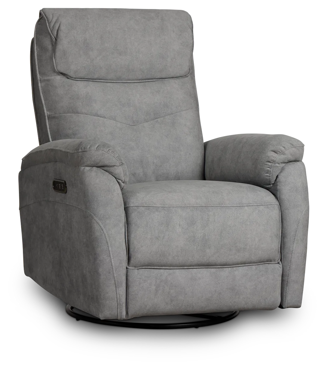 Ryder Gray Micro Power Swivel Glider Recliner