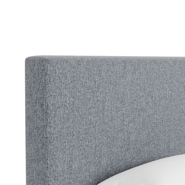 Gayton Elavation Gray 54" Upholstered Platform Bed