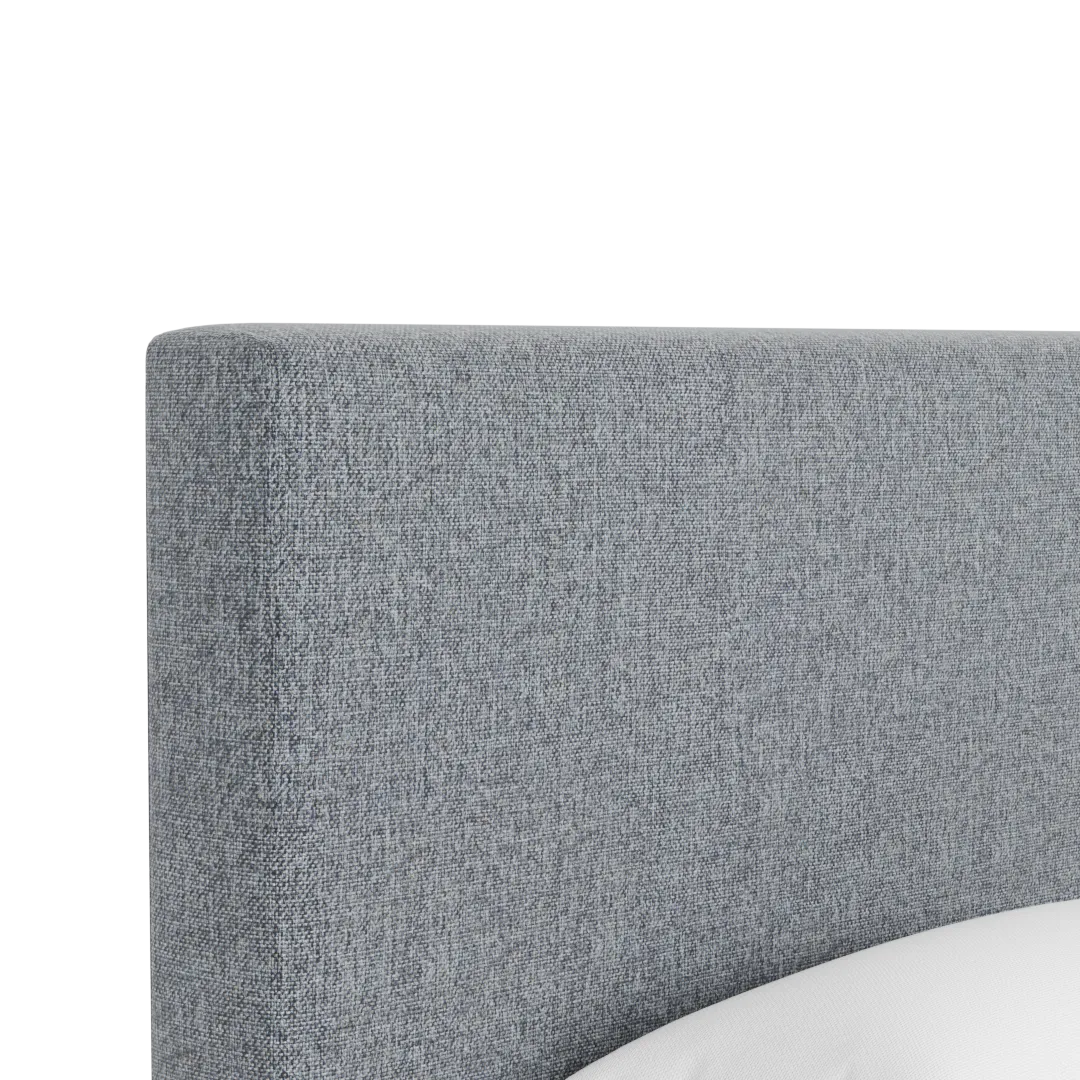 Gayton Elavation Gray 54" Upholstered Platform Bed