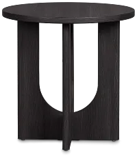 Lyndie Black Round End Table