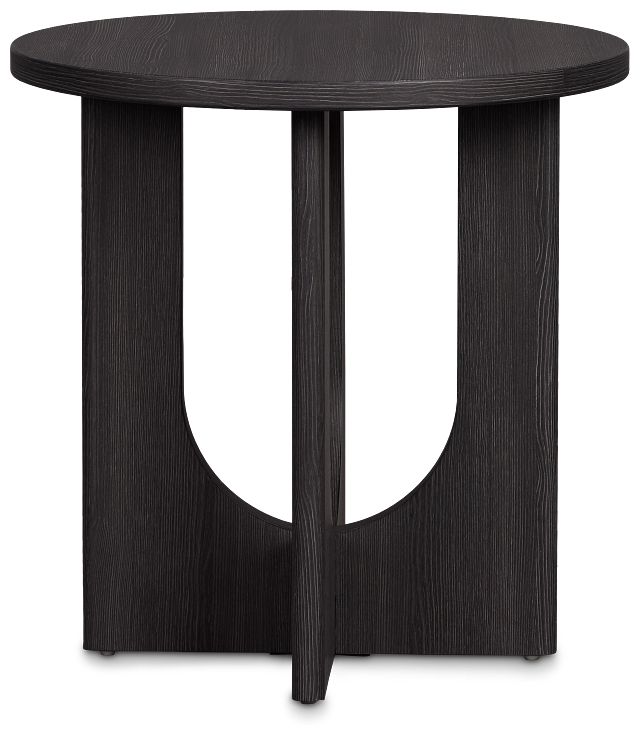Lyndie Black Round End Table