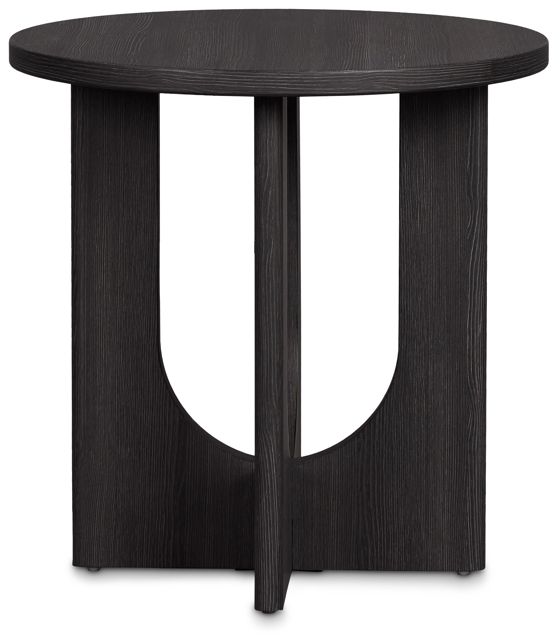 Lyndie Black Round End Table