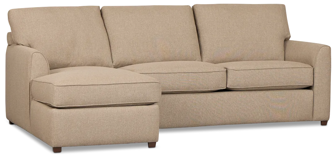 Tate Brown Fabric Left Chaise Sectional