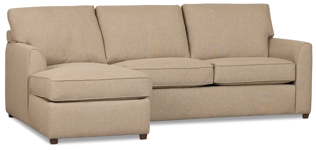Tate Brown Fabric Left Chaise Sectional Tate Brown Fabric Left Chaise Sectional