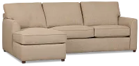 Tate Brown Fabric Left Chaise Sectional