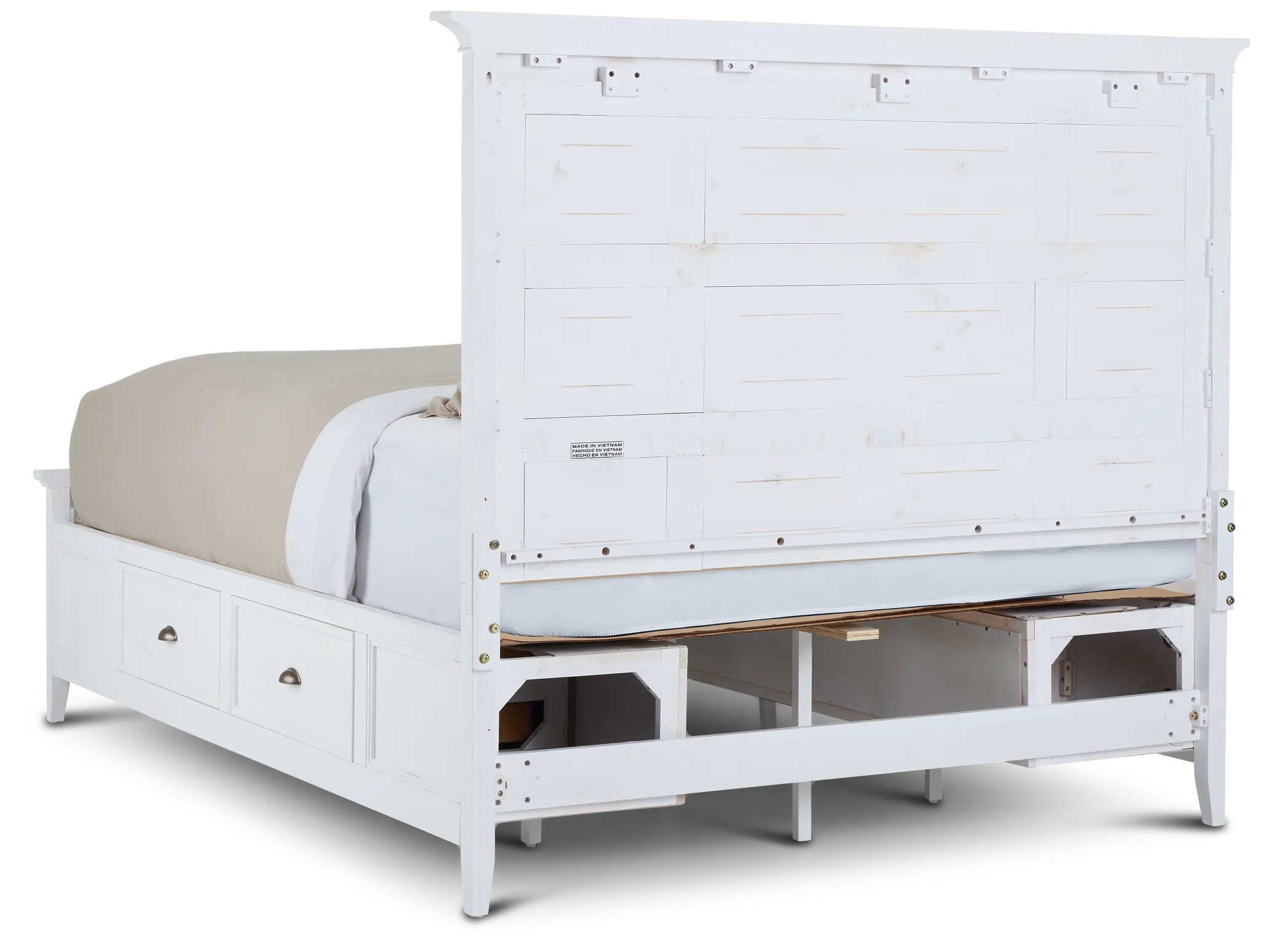 Heron Cove White Panel Storage Bed