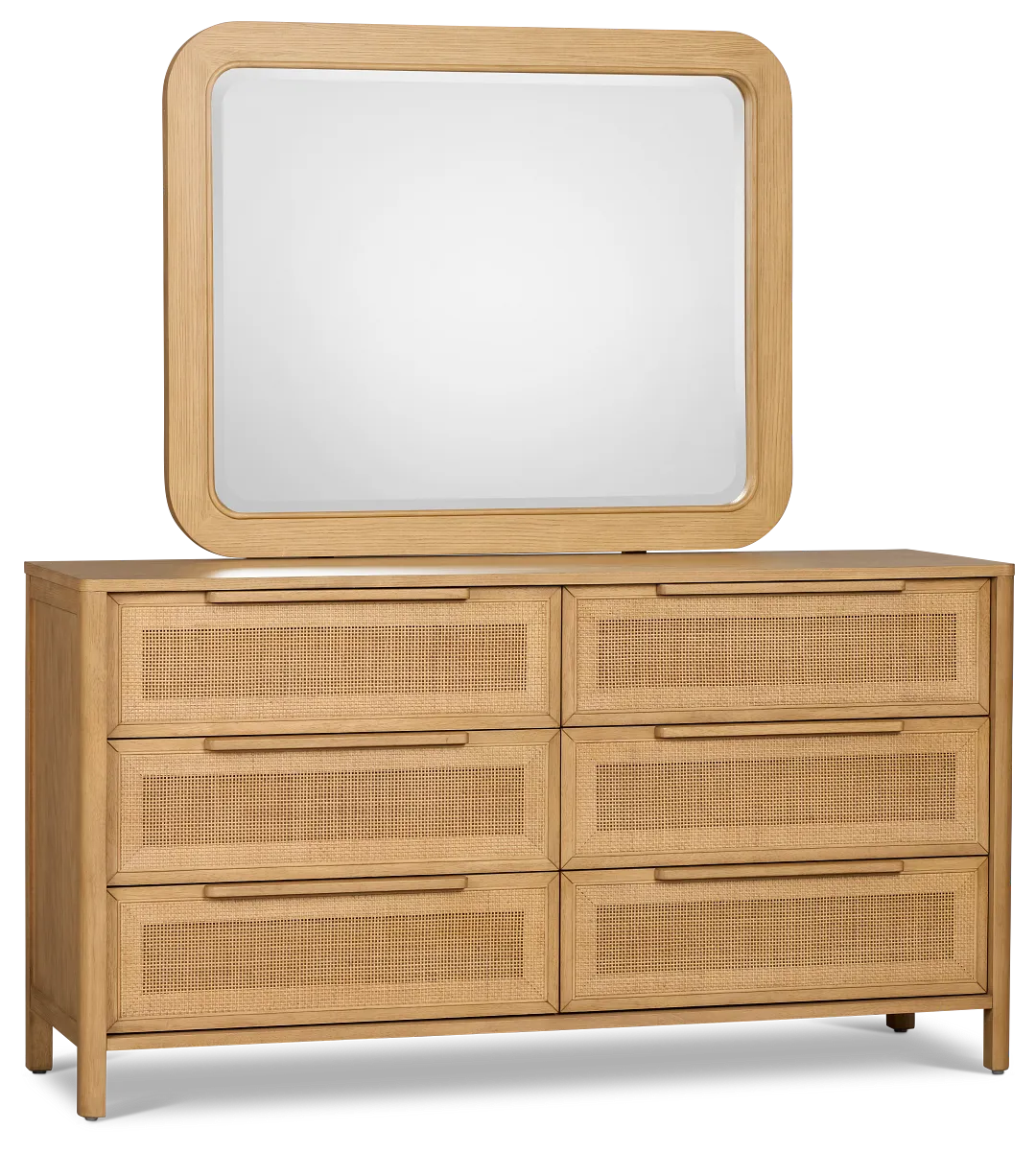 Pacific Light Tone 6-drawer Dresser & Mirror