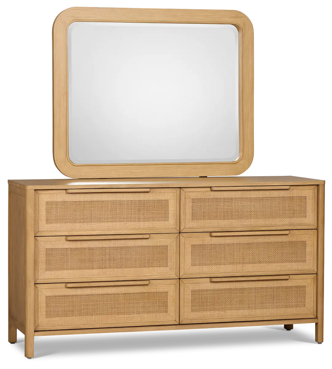 Pacific Light Tone 6-drawer Dresser & Mirror Pacific Light Tone 6-drawer Dresser & Mirror