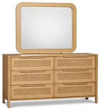 Pacific Light Tone 6-drawer Dresser & Mirror
