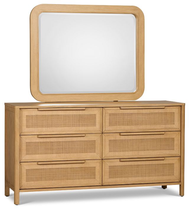 Pacific Light Tone 6-drawer Dresser & Mirror
