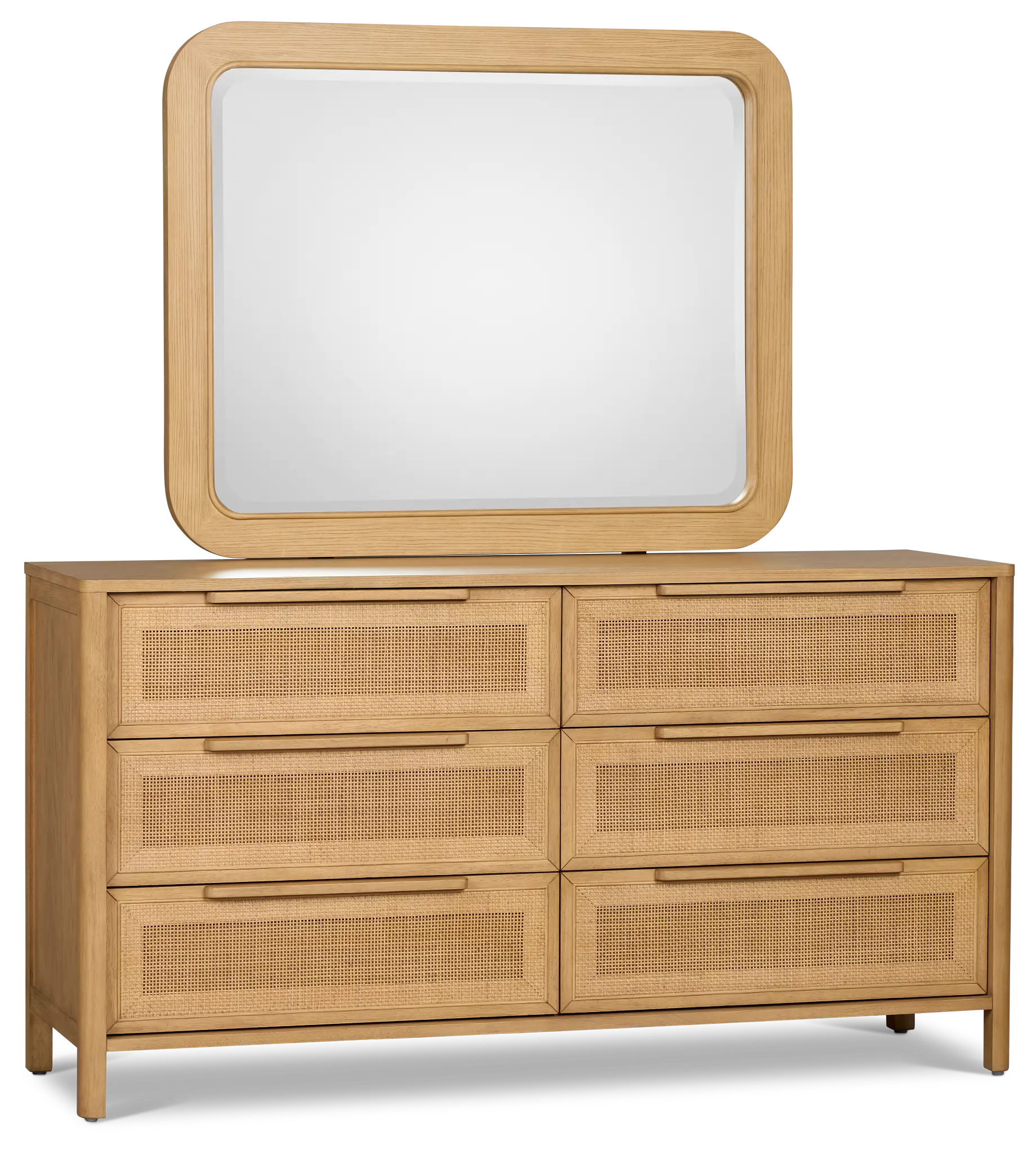 Pacific Light Tone 6-drawer Dresser & Mirror Pacific Light Tone 6-drawer Dresser & Mirror