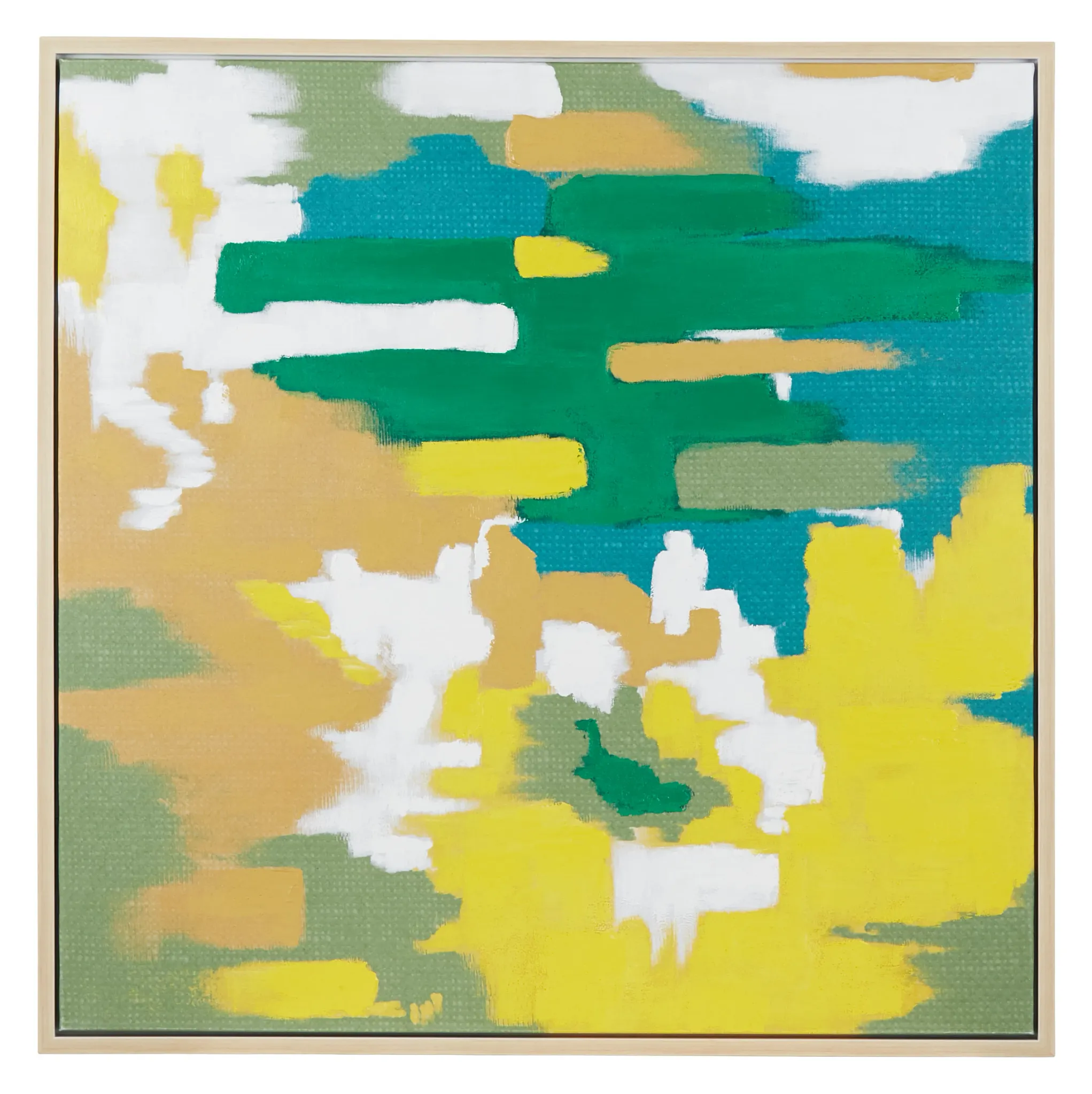 Edda Yellow Framed Canvas Wall Art