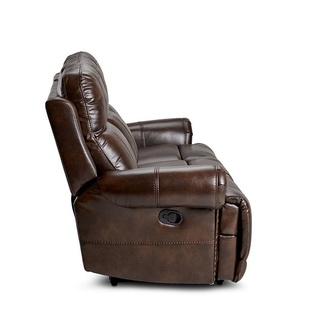 Hunter Dark Brown Micro Reclining Sofa (3)