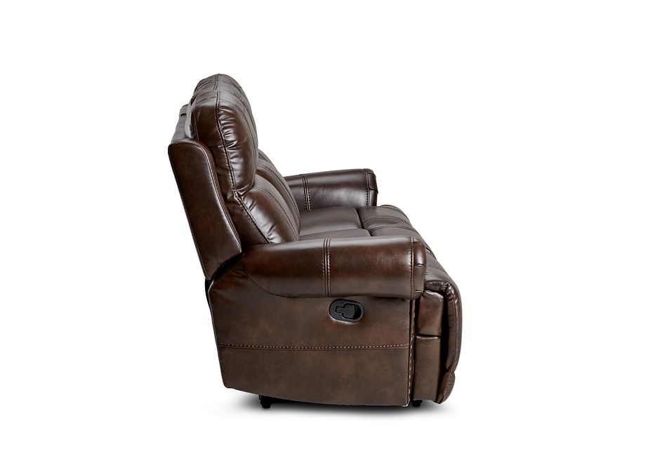 Hunter Dark Brown Micro Reclining Sofa