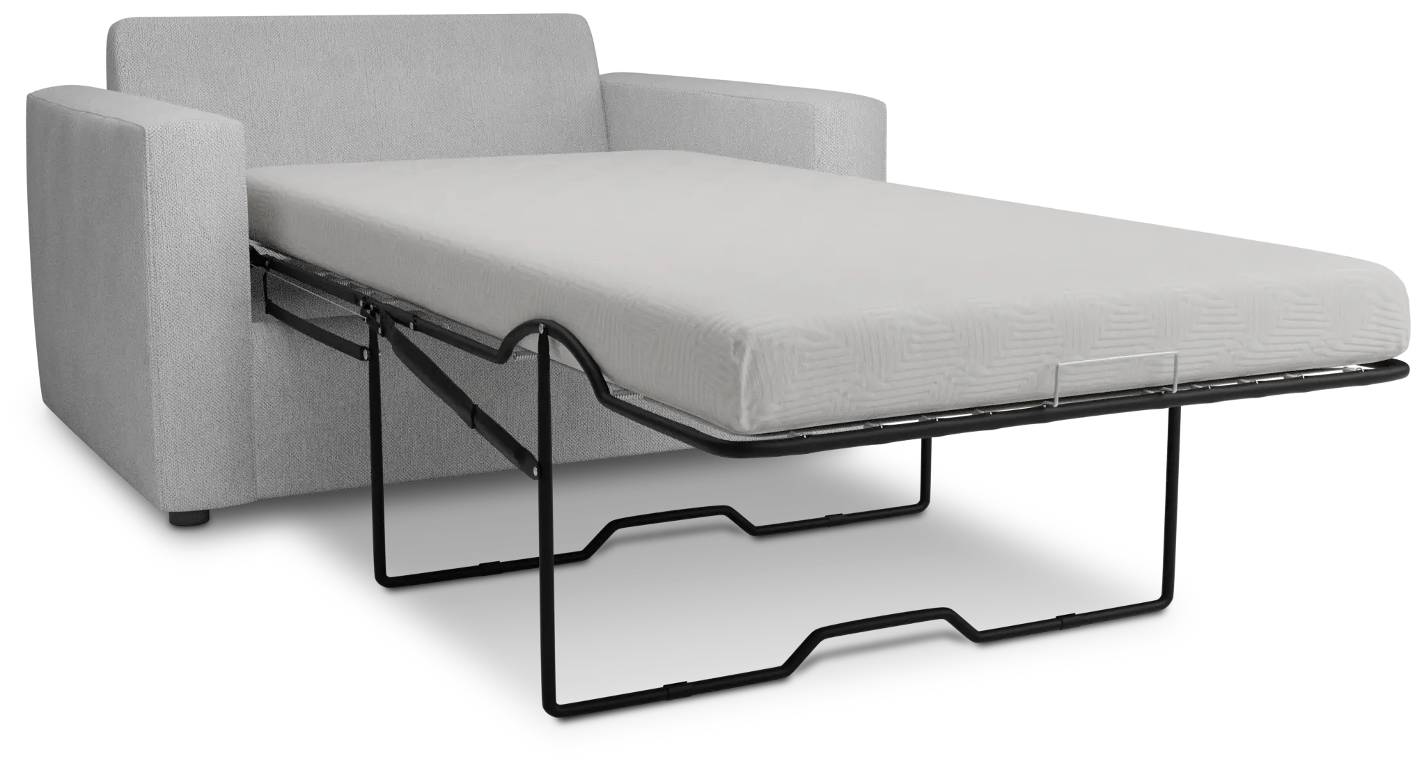 Siesta Revenue White Fabric Memory Foam Sleeper Siesta Revenue White Fabric Memory Foam Sleeper