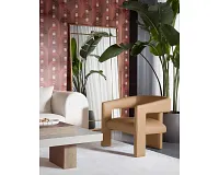 Cori Brown Leather Accent Chair