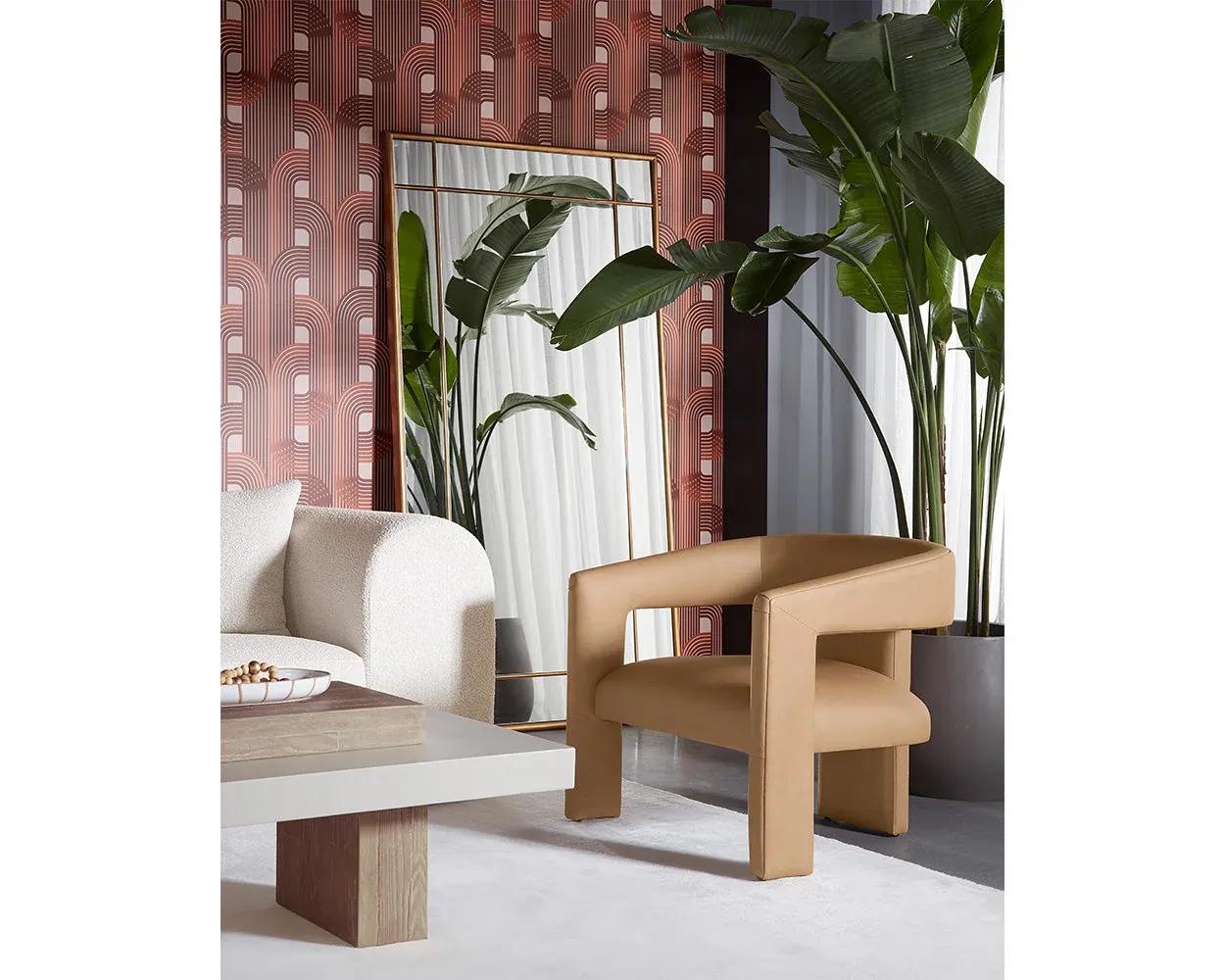 Cori Brown Leather Accent Chair