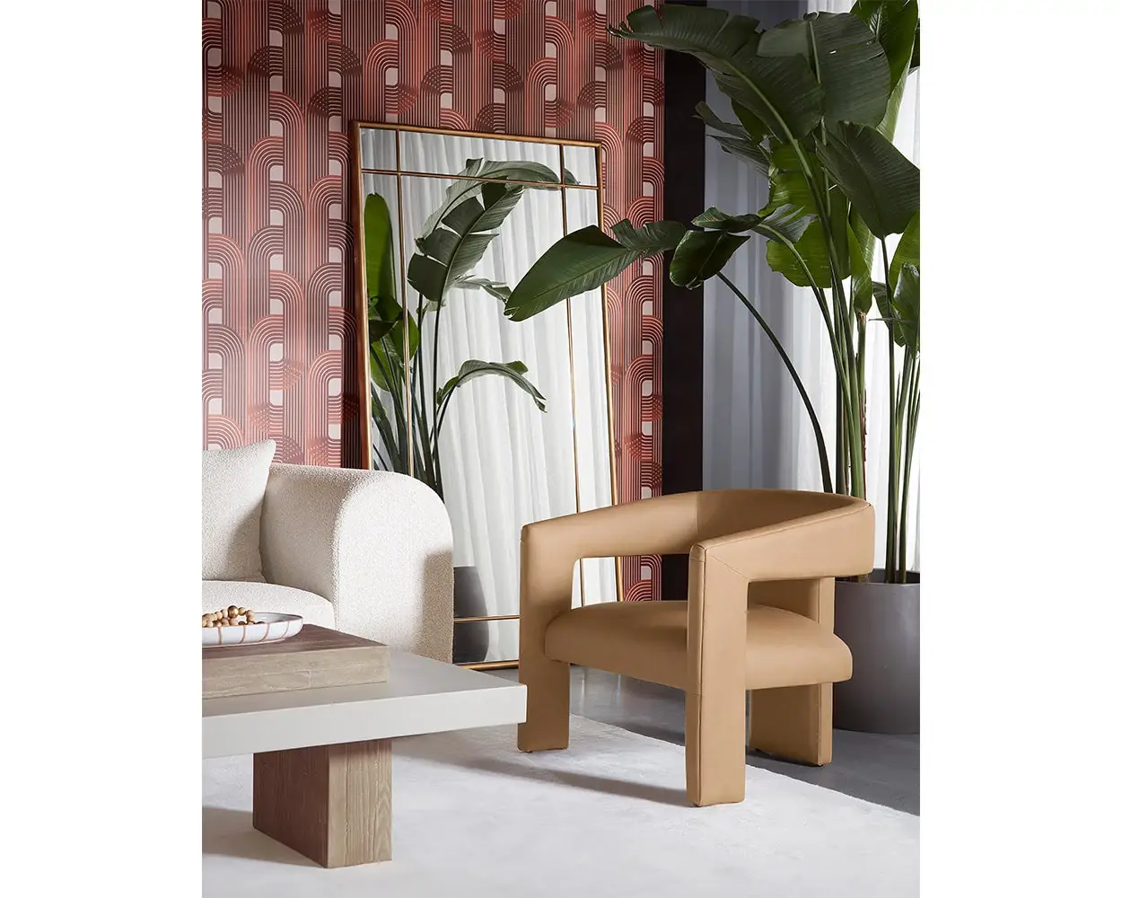 Cori Brown Leather Accent Chair Cori Brown Leather Accent Chair