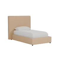 Grayton Merino Taupe 54" Upholstered Platform Bed