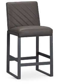 Harlem Dark Gray 24" Upholstered Barstool
