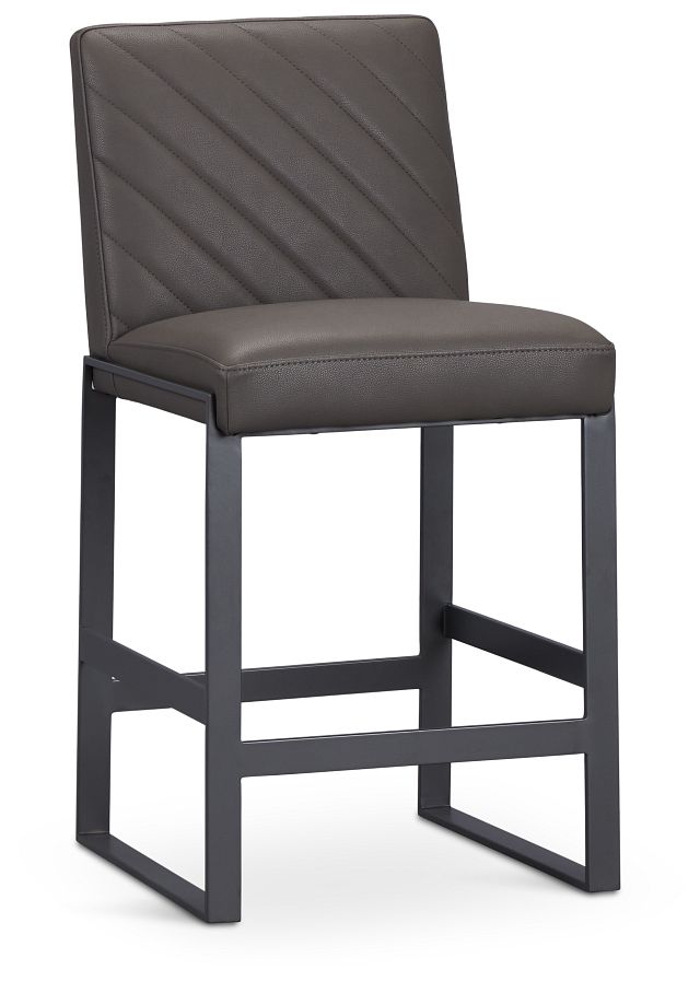 Harlem Dark Gray 24" Upholstered Barstool