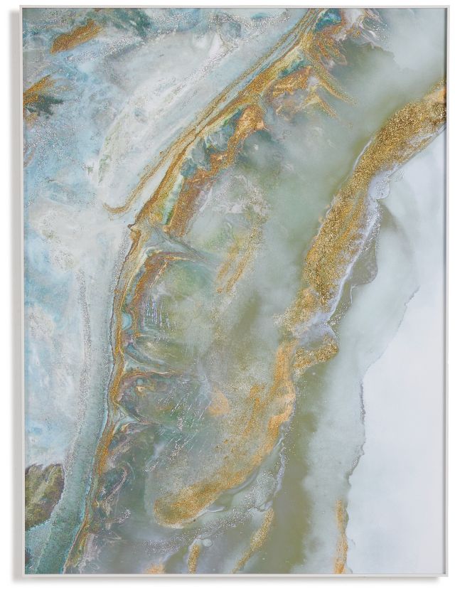 Midori Light Green Canvas Wall Art