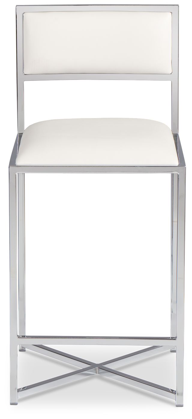 Amalfi White Stnl Steel 24" Barstool