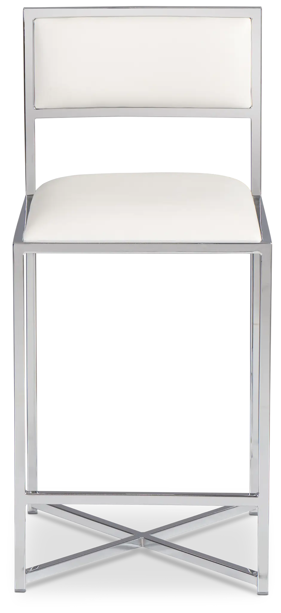 Amalfi Whitestnl Steel 24" Upholstered Barstool Amalfi Whitestnl Steel 24" Upholstered Barstool