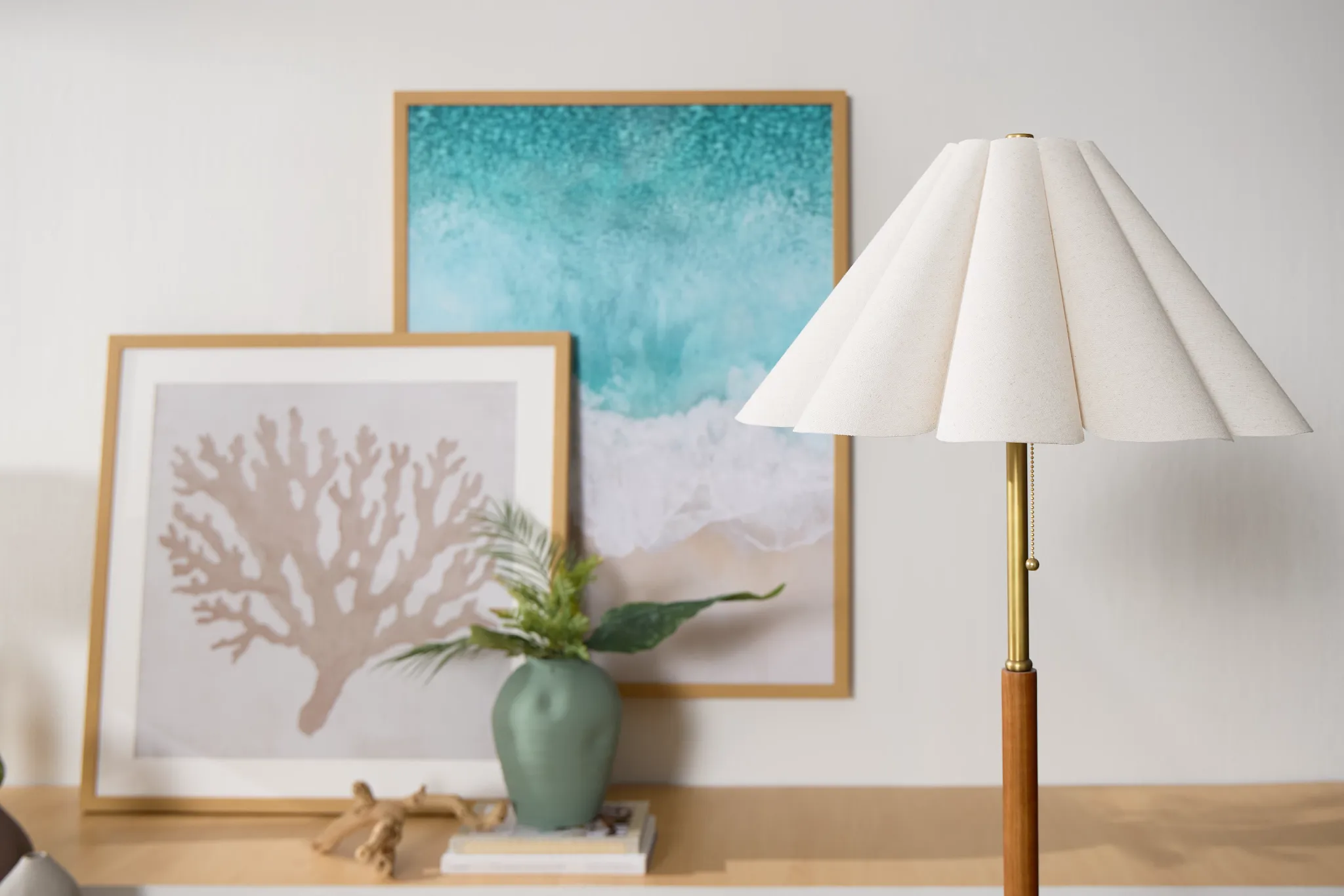 Oskar Gold Metal Floor Lamp