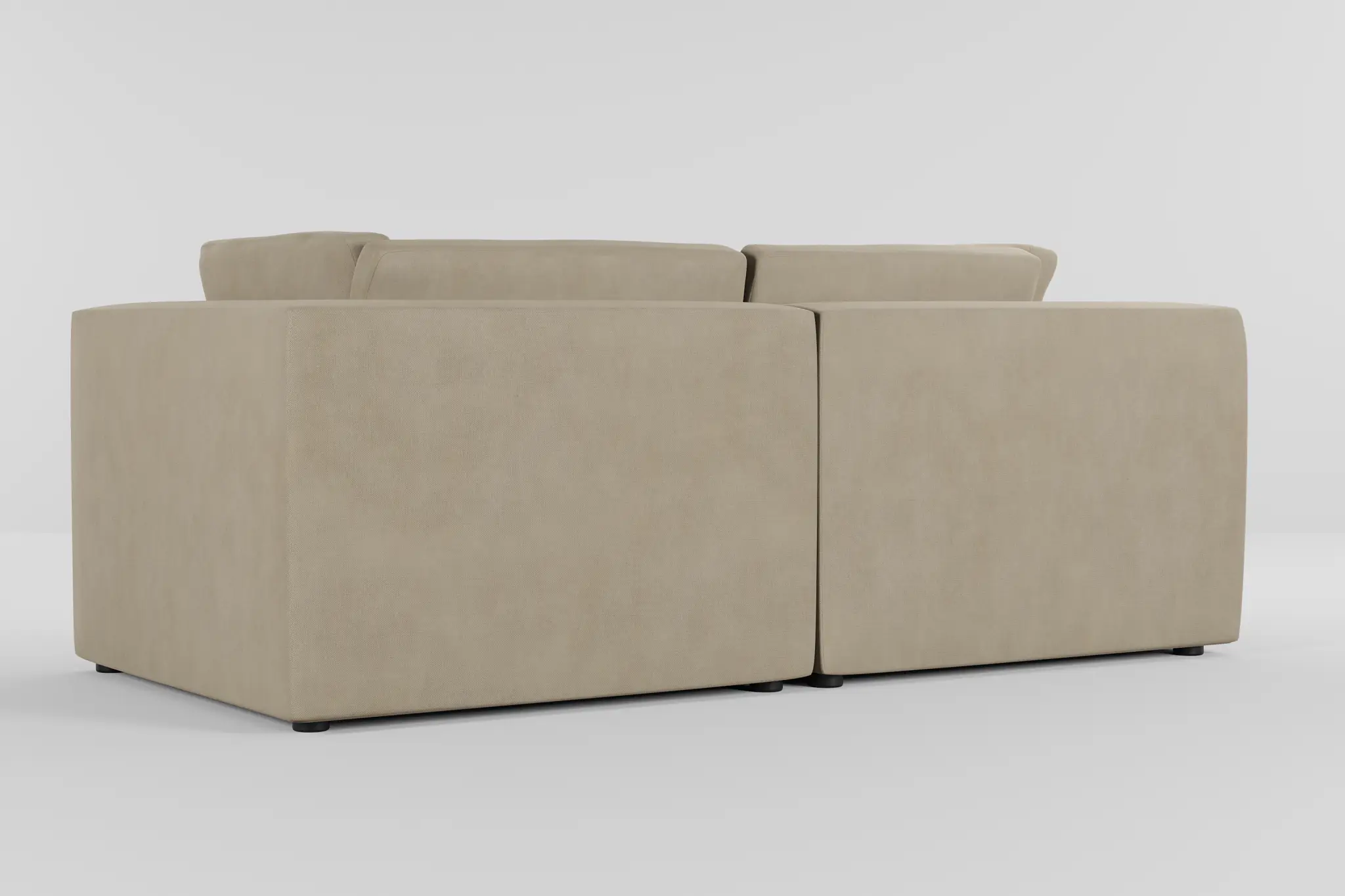 Destin Peyton Beige Fabric 2-piece Modular Sofa Destin Peyton Beige Fabric 2-piece Modular Sofa