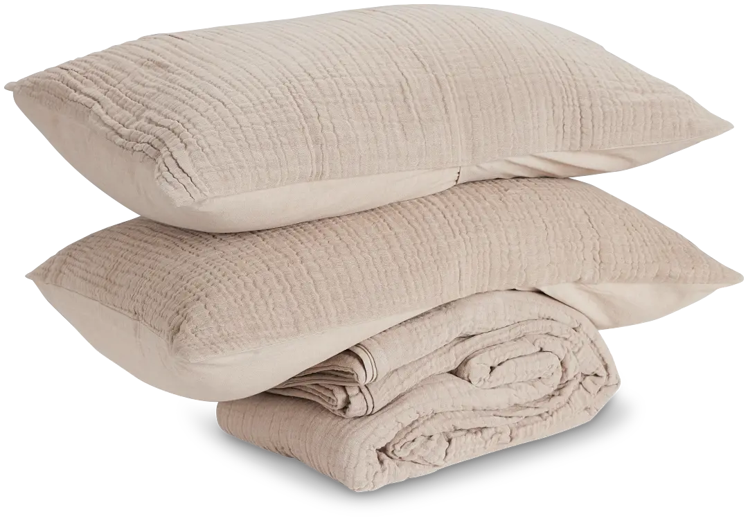 Cardaff Beige 3-piece Duvet Set Cardaff Beige 3-piece Duvet Set