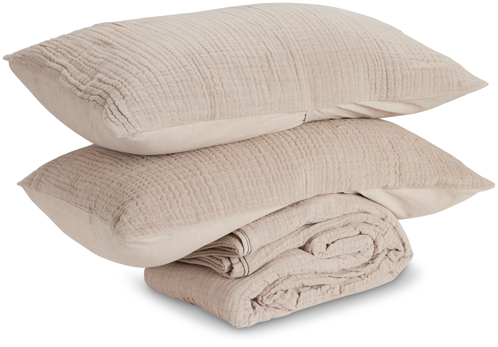 Cardaff Beige 3-piece Duvet Set