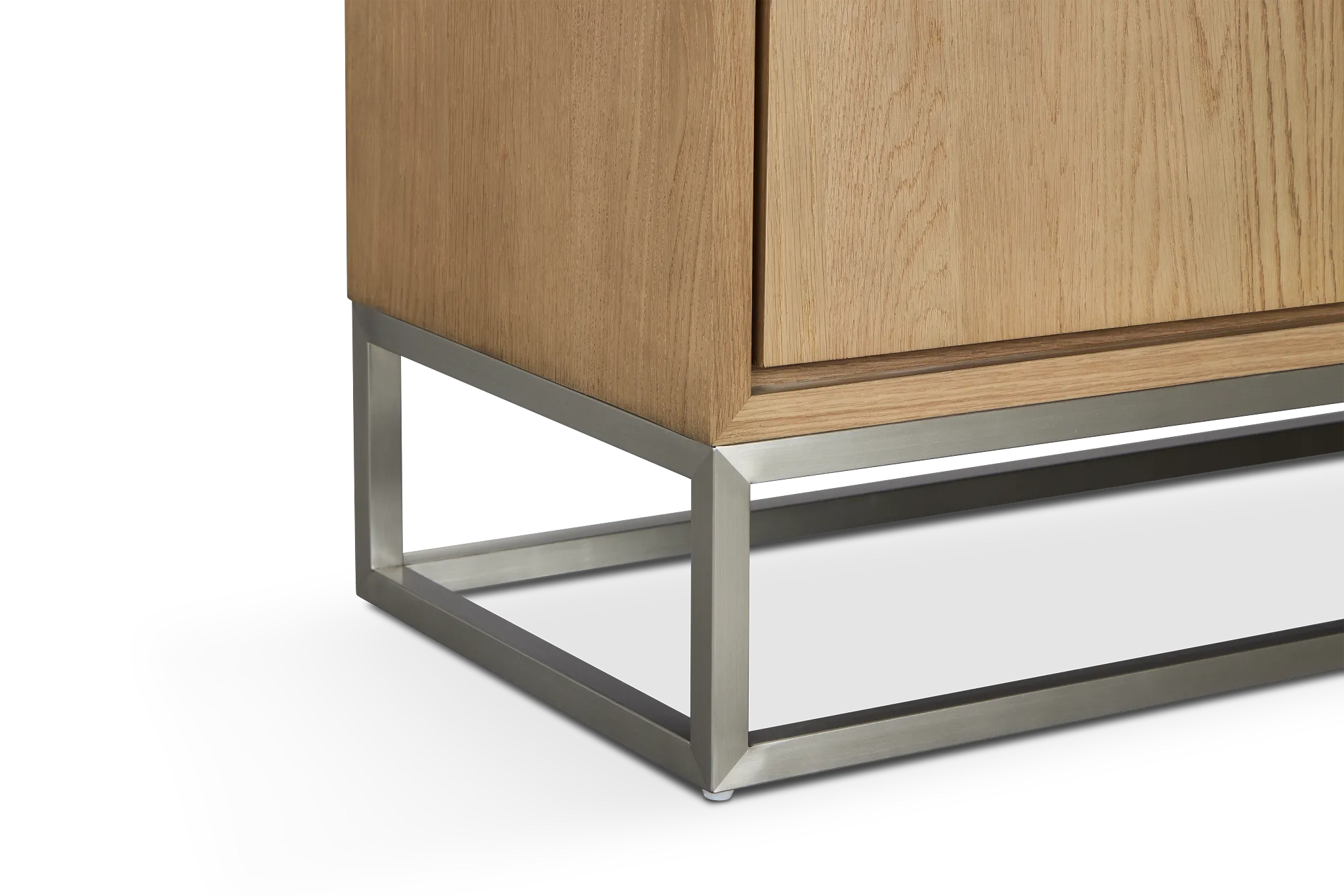 Haven Light Tone 74" Tv Stand With Metal Base