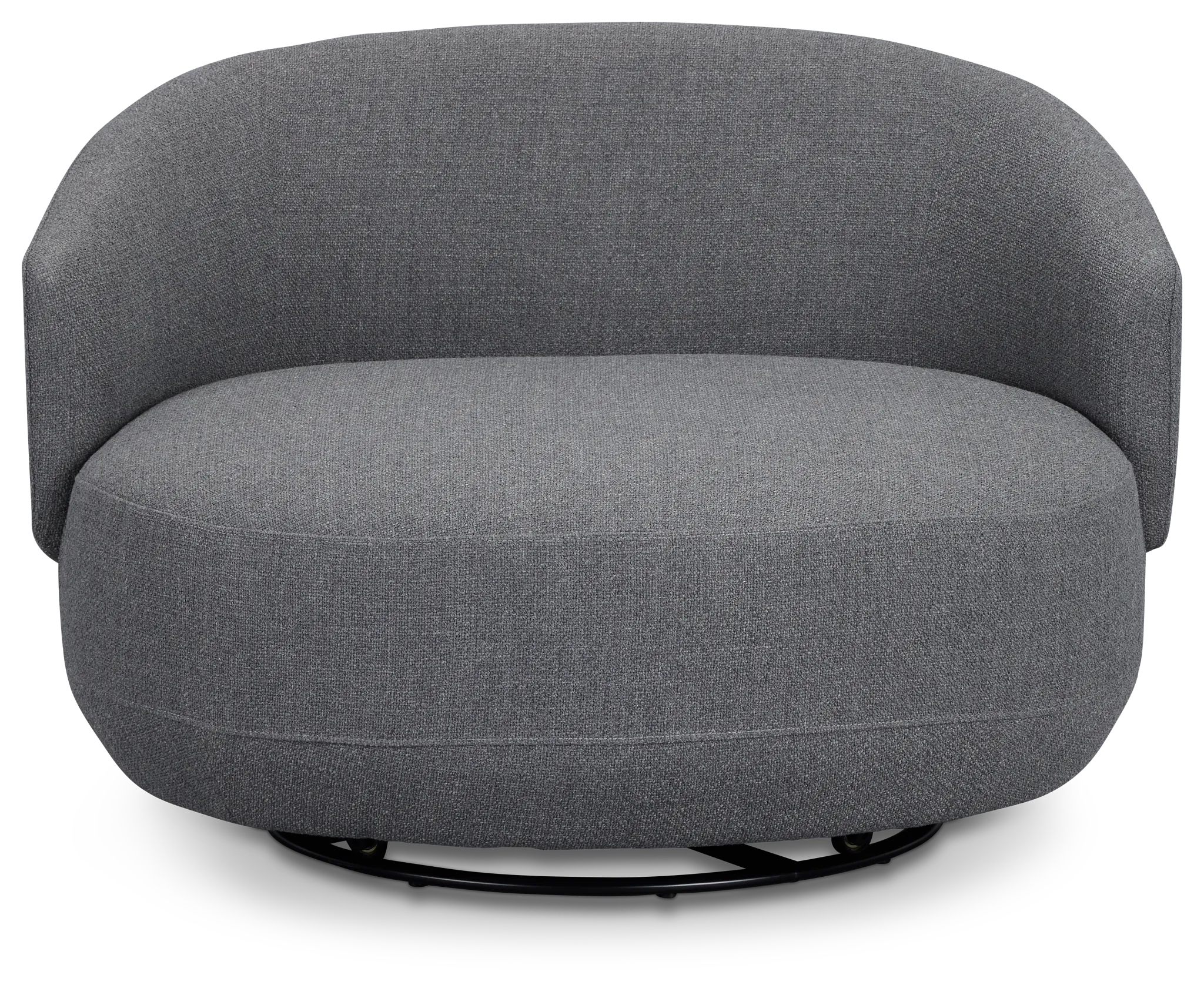 Chrisley Dark Gray Fabric Swivel Accent Chair
