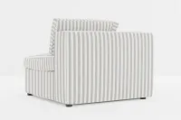 Destin Sea Lane Dark Gray Fabric Corner Chair