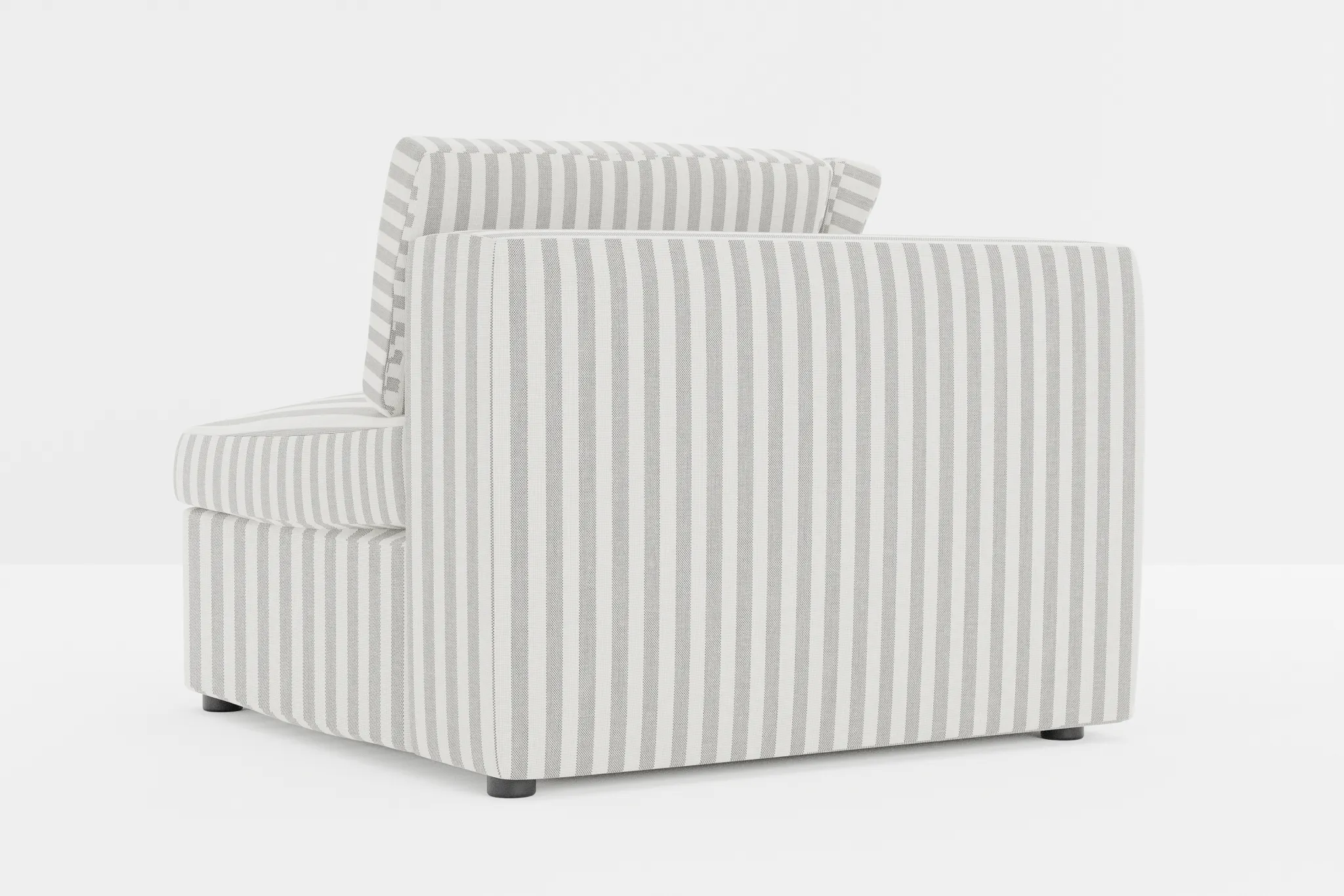 Destin Sea Lane Dark Gray Fabric Corner Chair