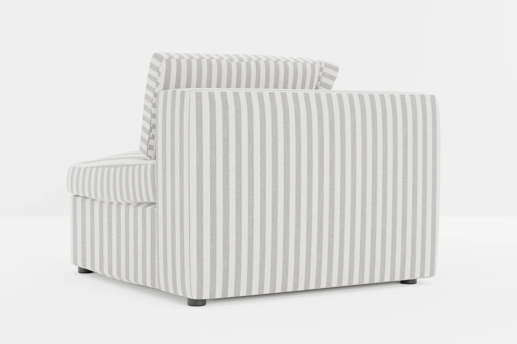 Destin Sea Lane Dark Gray Fabric Corner Chair Destin Sea Lane Dark Gray Fabric Corner Chair