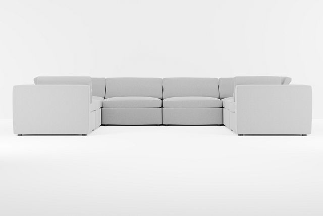 Destin Suave Gray Fabric 8-piece Modular Sectional