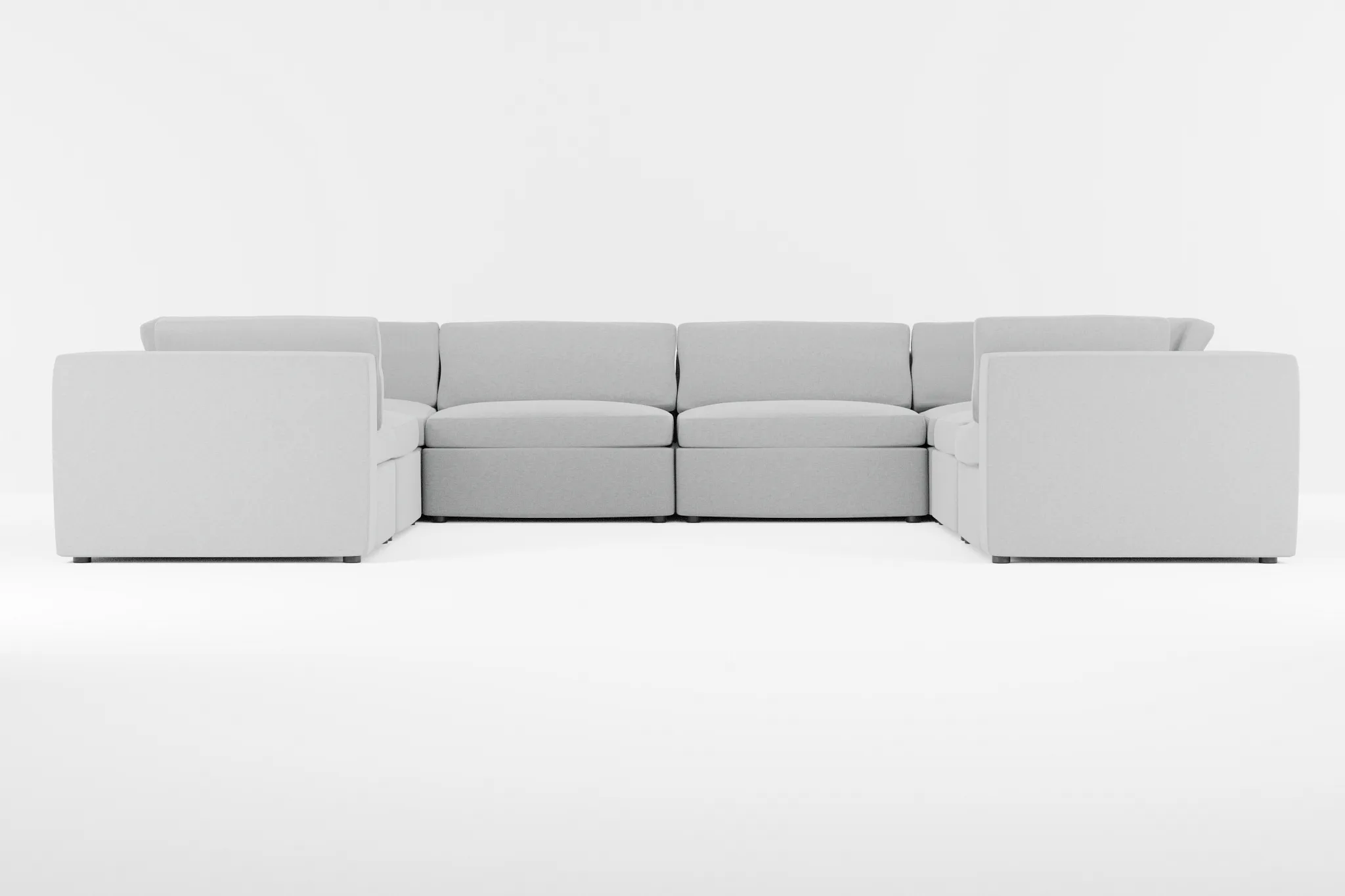 Destin Suave Gray Fabric 8-piece Modular Sectional