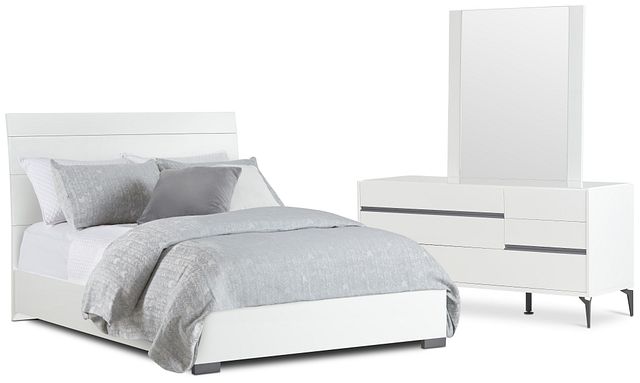 Oslo White Platform Bedroom